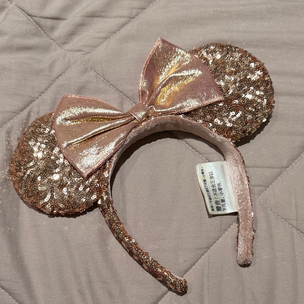 Disney Rose Gold Sequin Ears Headband